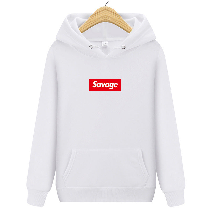 Alphabet Savage Print Men's Hip Hop Hoodie