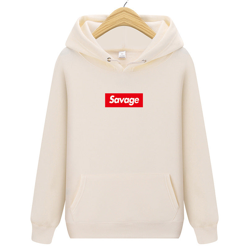 Alphabet Savage Print Men's Hip Hop Hoodie