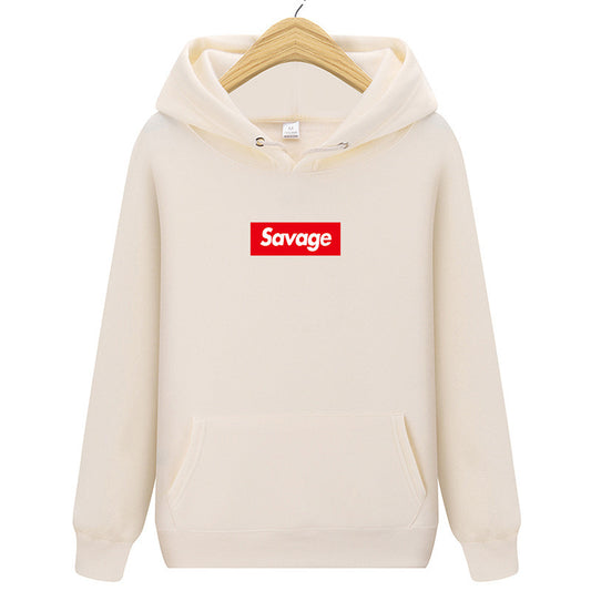 Alphabet Savage Print Men's Hip Hop Hoodie