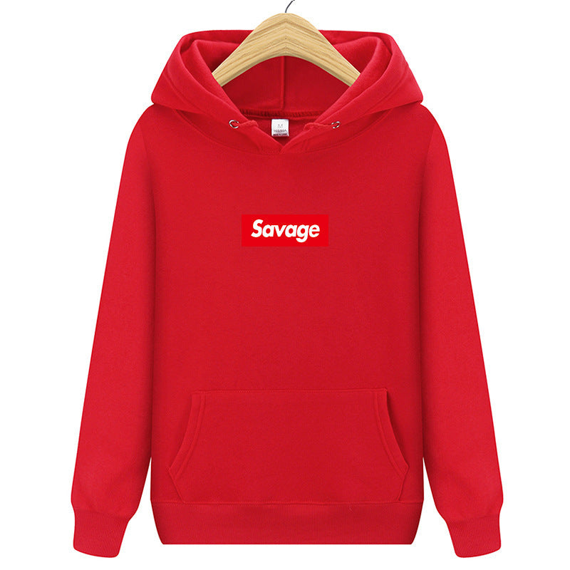 Alphabet Savage Print Men's Hip Hop Hoodie