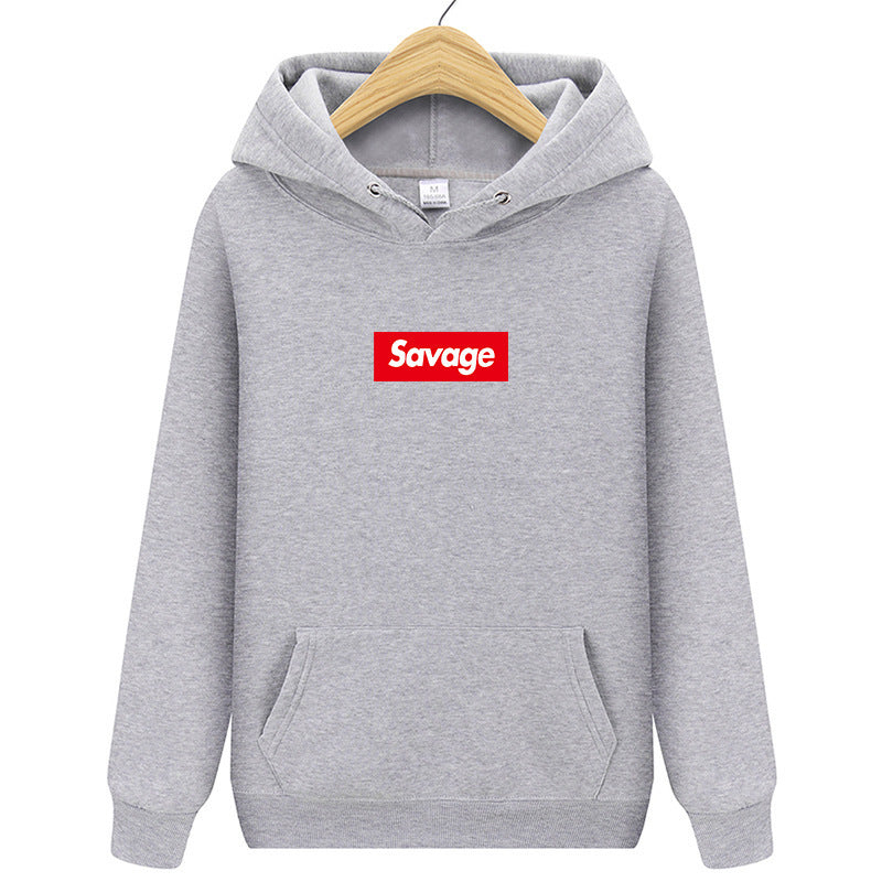 Alphabet Savage Print Men's Hip Hop Hoodie