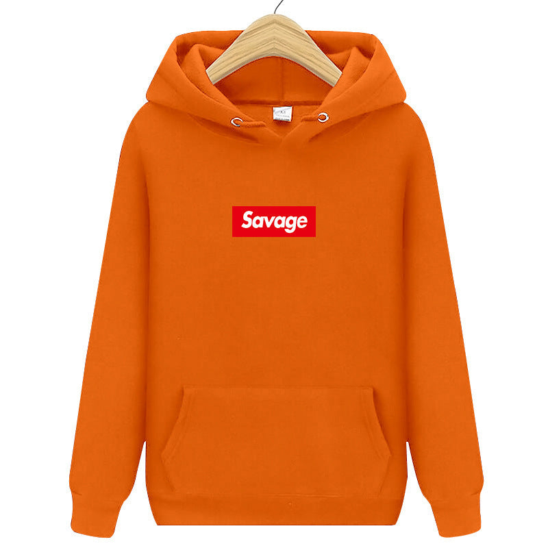 Alphabet Savage Print Men's Hip Hop Hoodie