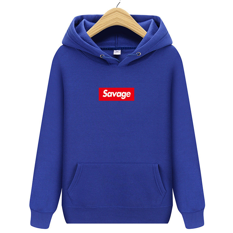 Alphabet Savage Print Men's Hip Hop Hoodie