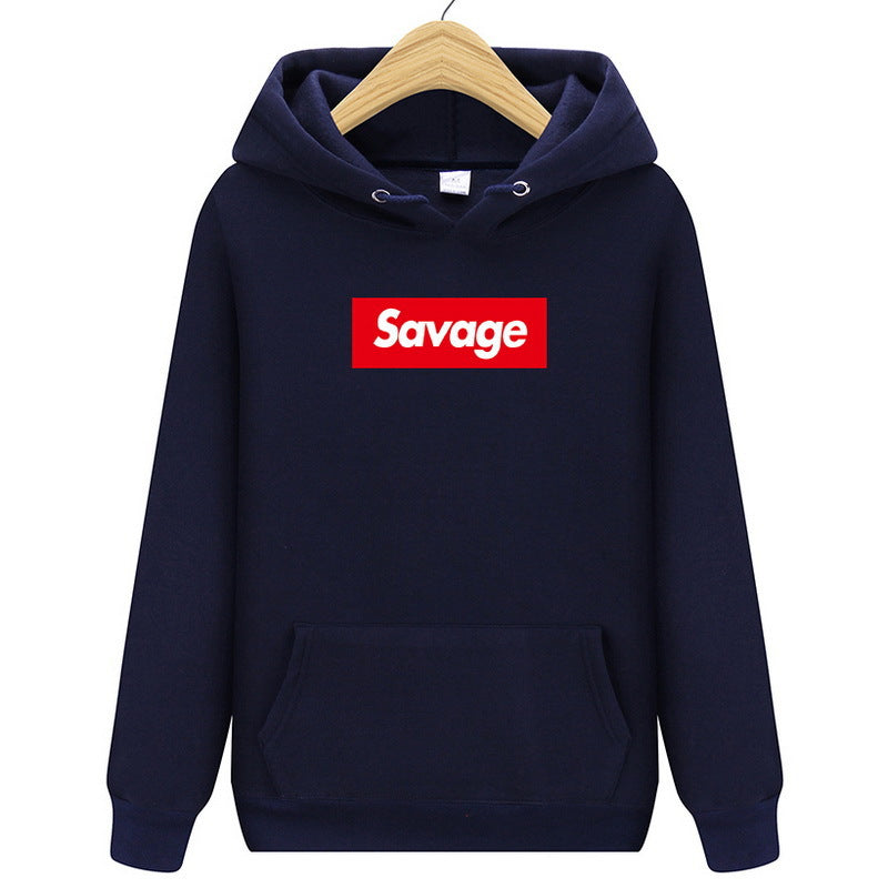 Alphabet Savage Print Men's Hip Hop Hoodie