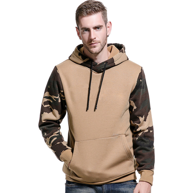 Loose Camouflage Hooded Pullover Men's Sweater