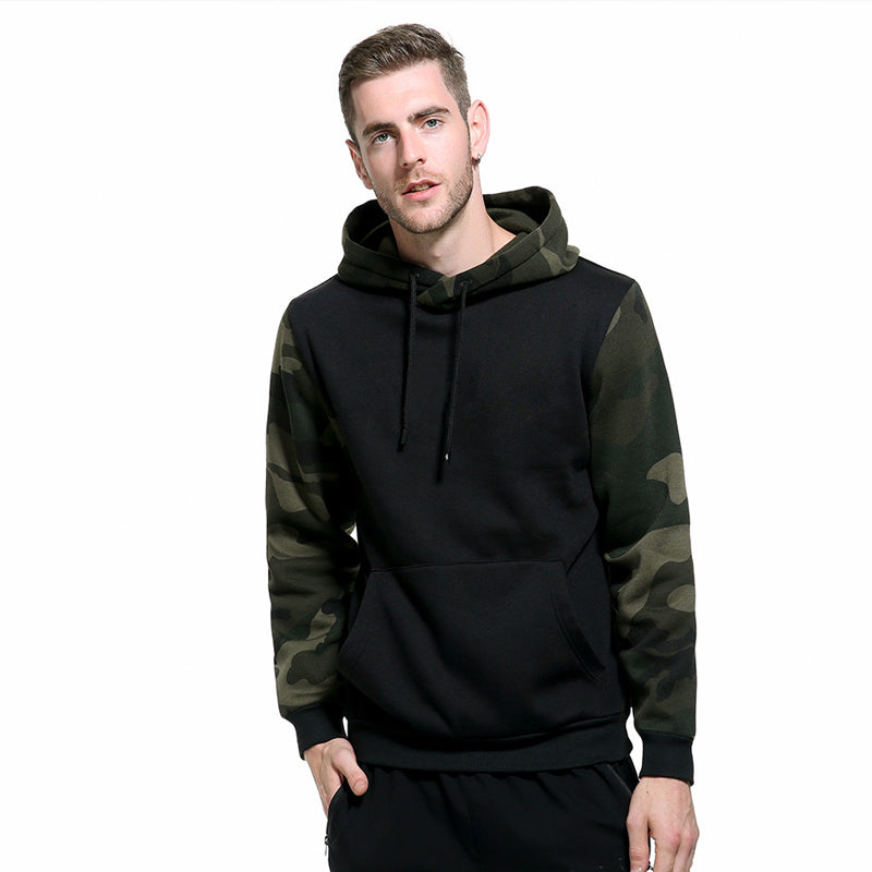 Loose Camouflage Hooded Pullover Men's Sweater