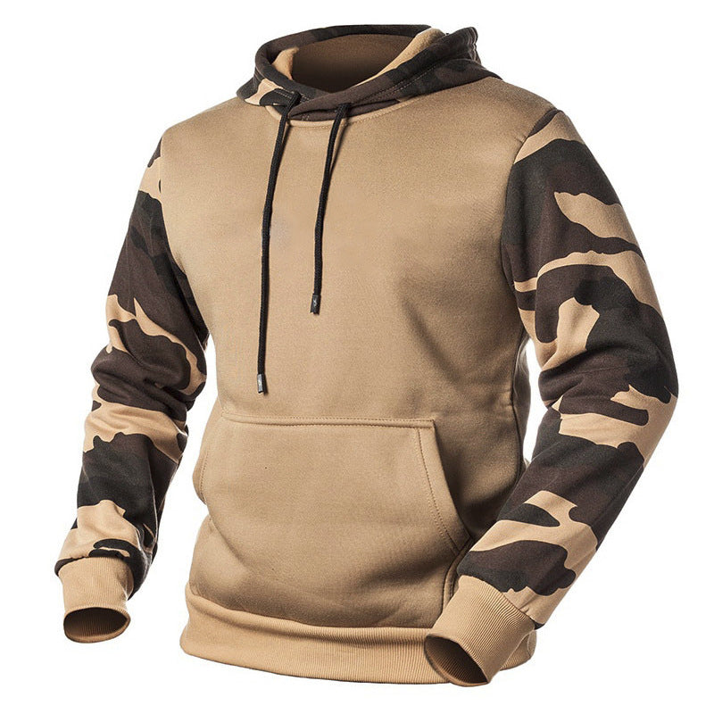 Loose Camouflage Hooded Pullover Men's Sweater