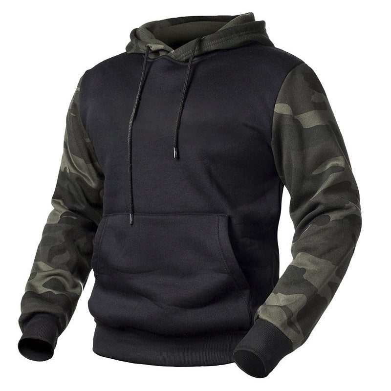 Loose Camouflage Hooded Pullover Men's Sweater