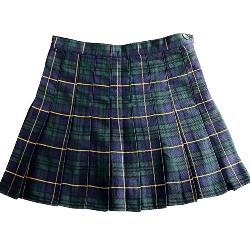 Retro High Waist Slim College Style Pleated Skirt