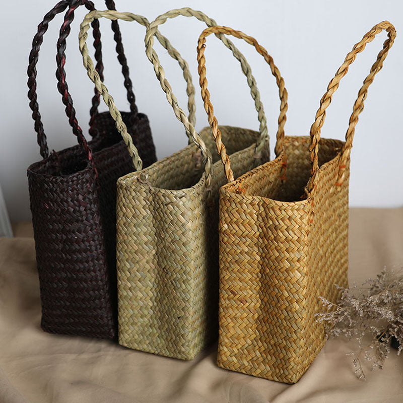 Rattan Woven Handbag New Style Straw Bag Woven Straw Bag