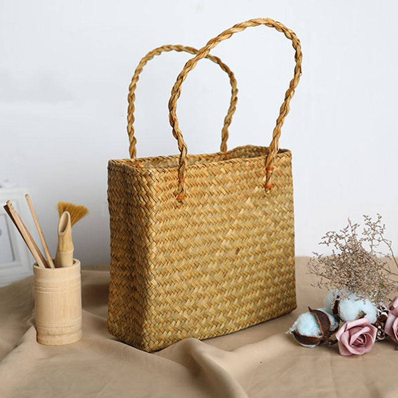 Rattan Woven Handbag New Style Straw Bag Woven Straw Bag