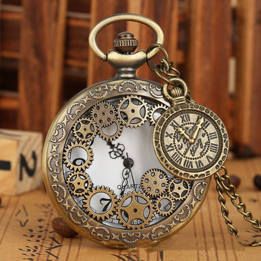 Creative Pocket Watch Plus Compass Pendant