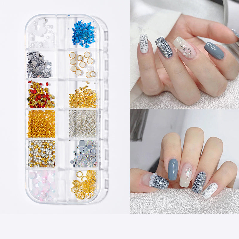 Pearl Butterfly Nail Patch Nail Art Jewelry Set