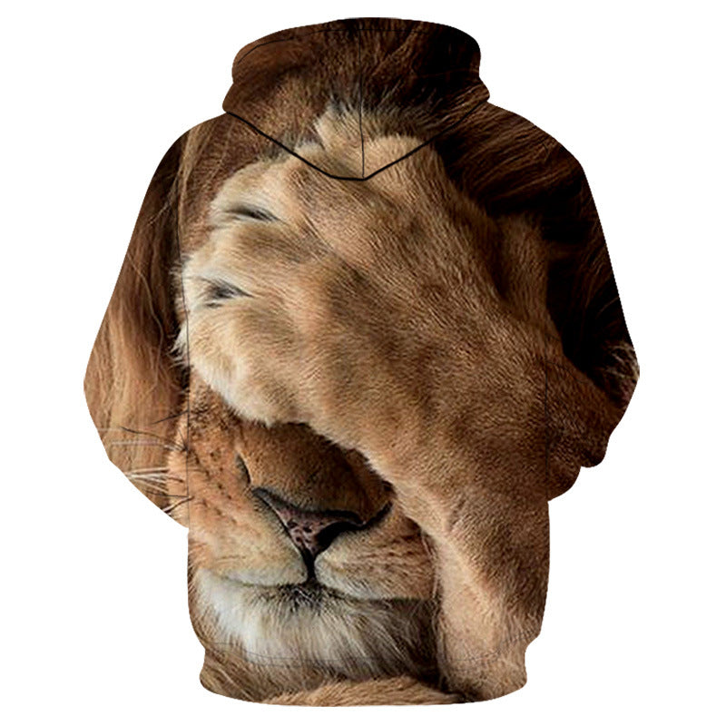 Fashion Digital Print Lion Hooded sweatshirt