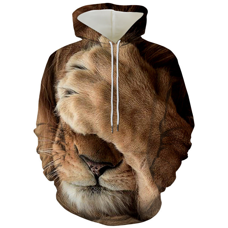 Fashion Digital Print Lion Hooded sweatshirt