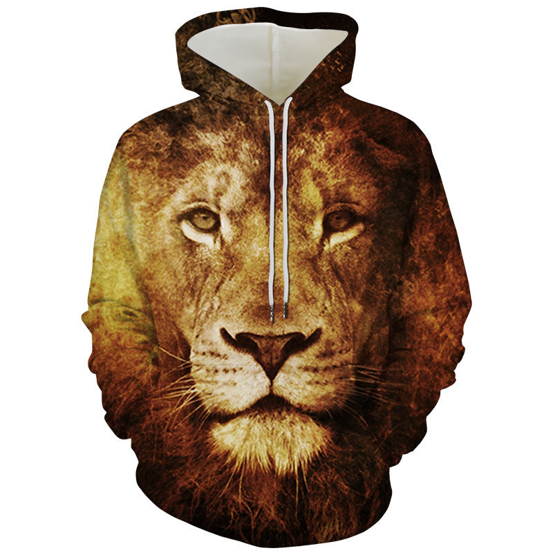 Fashion Digital Print Lion Hooded sweatshirt