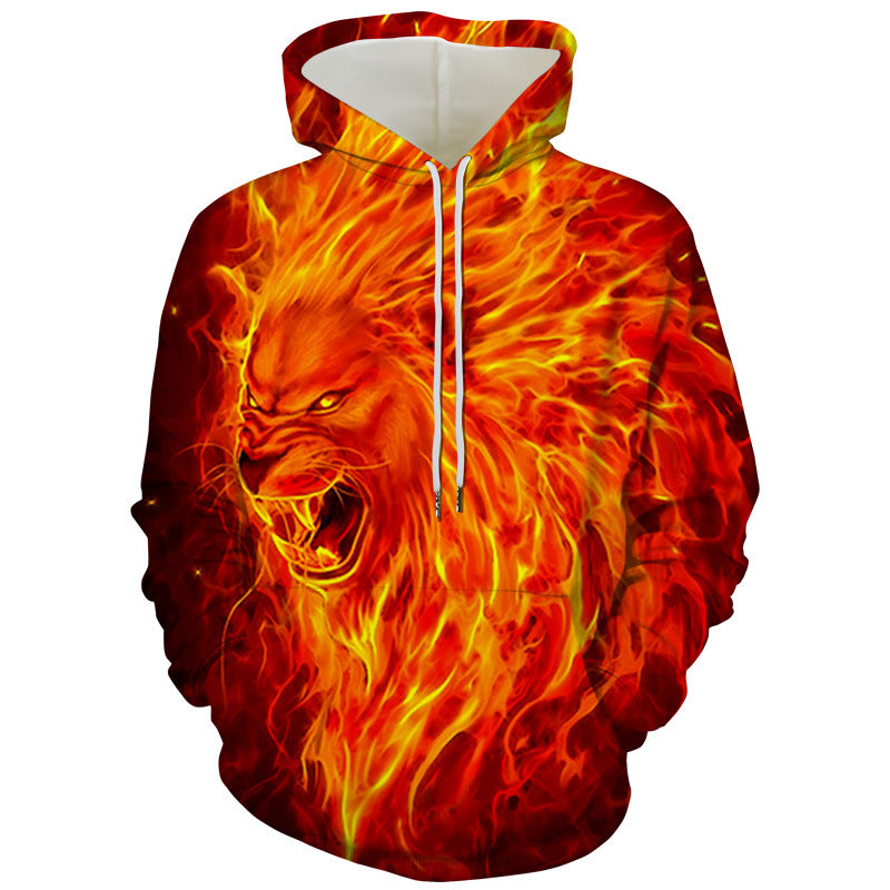 Fashion Digital Print Lion Hooded sweatshirt