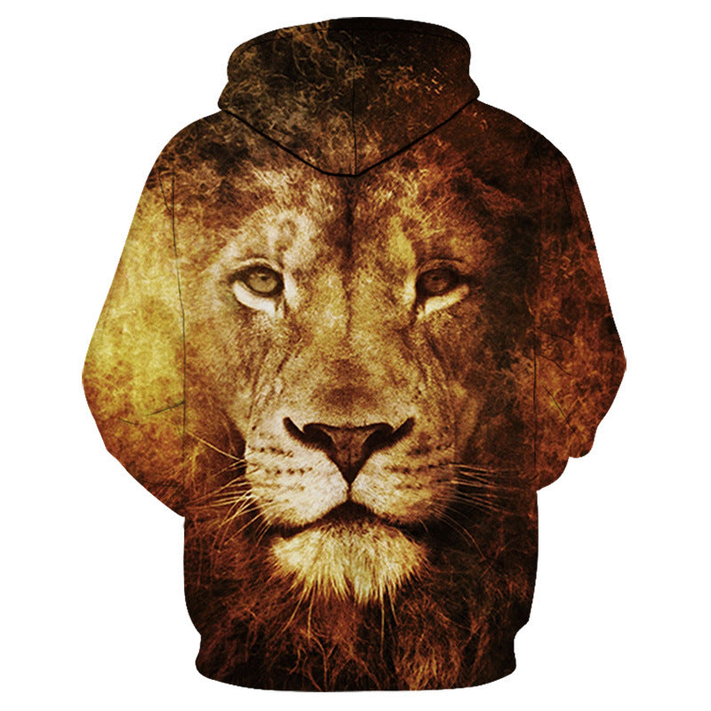 Fashion Digital Print Lion Hooded sweatshirt