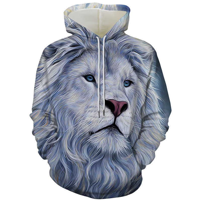 Fashion Digital Print Lion Hooded sweatshirt