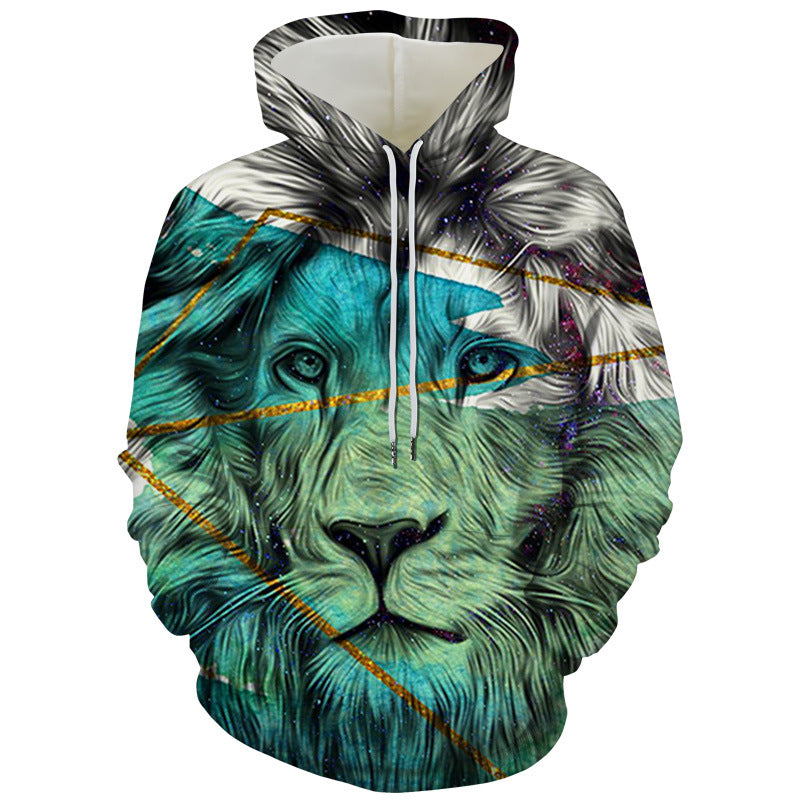 Fashion Digital Print Lion Hooded sweatshirt