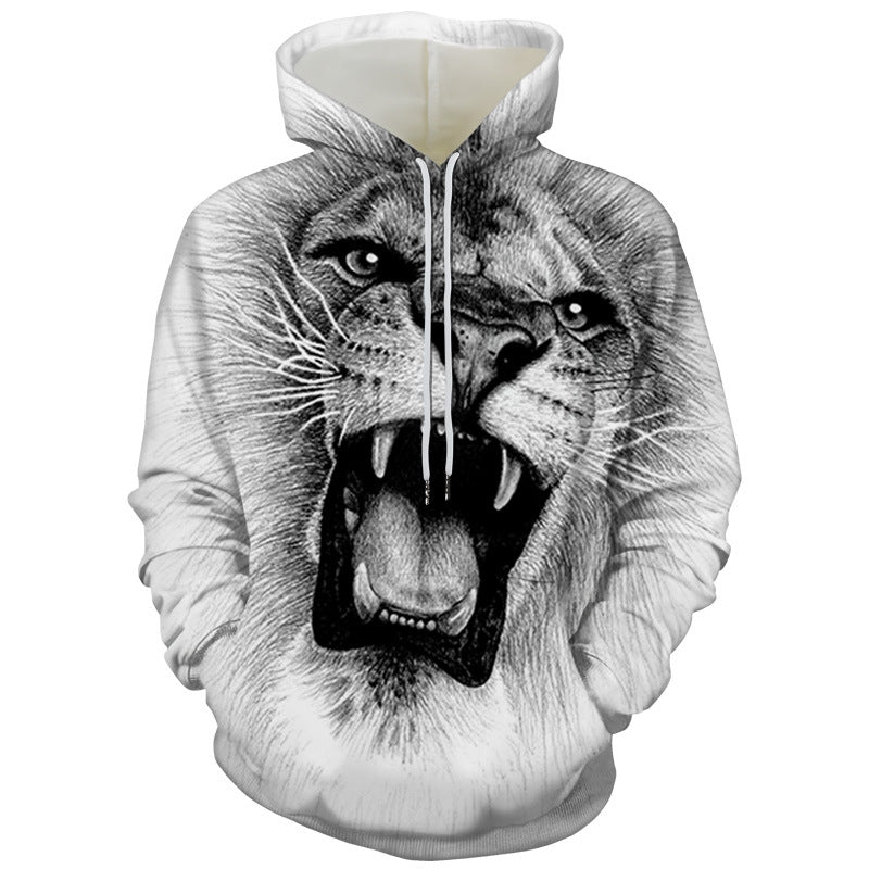 Fashion Digital Print Lion Hooded sweatshirt