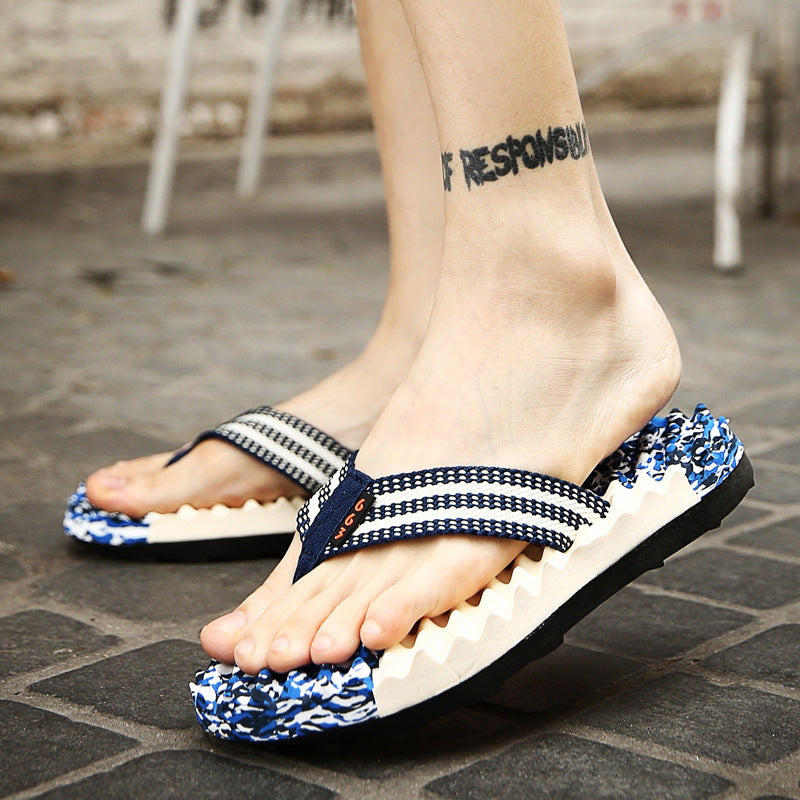 Men'S Slippers, Men'S Flip Flops, Men'S Sandals And Slippers, Non-Slip Soft Bottom, Fashion Outer Wear, Massage Camouflage Beach Tide