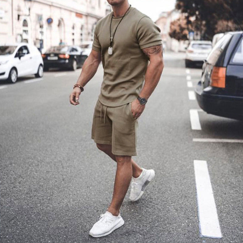 Short Sleeve Shorts Two-Piece Sports And Leisure