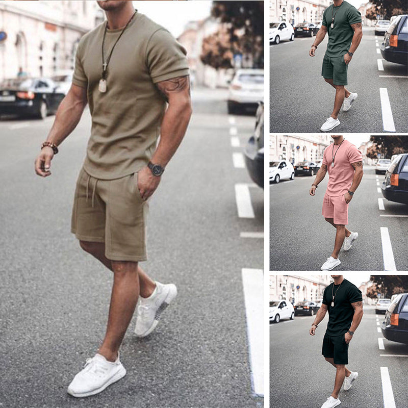 Short Sleeve Shorts Two-Piece Sports And Leisure