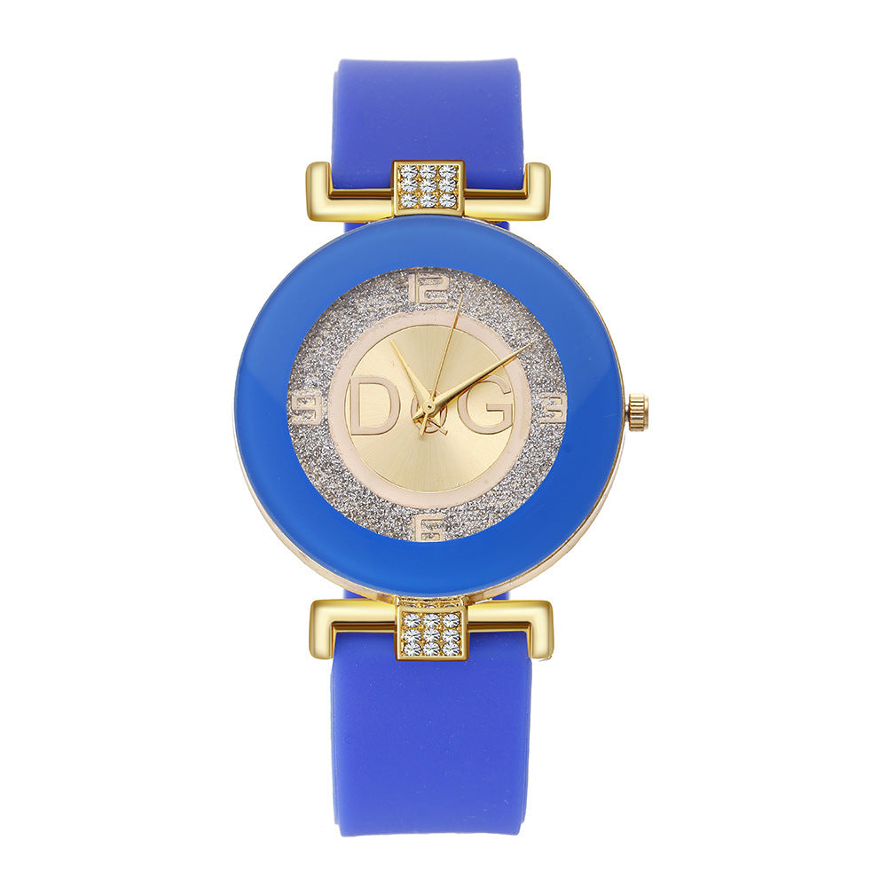 New Fashion Women'S Watch Diamond-Studded Fashion Silicone Watch