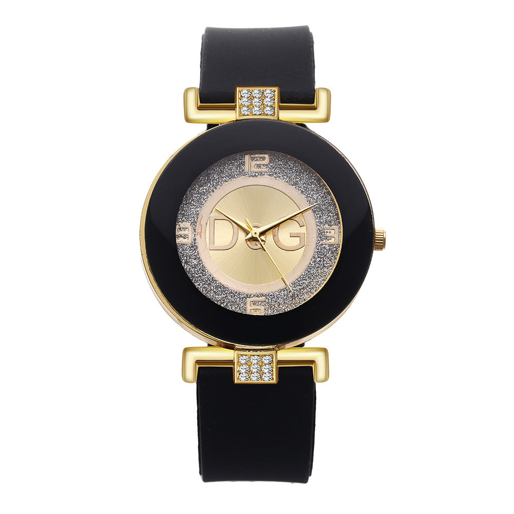 New Fashion Women'S Watch Diamond-Studded Fashion Silicone Watch