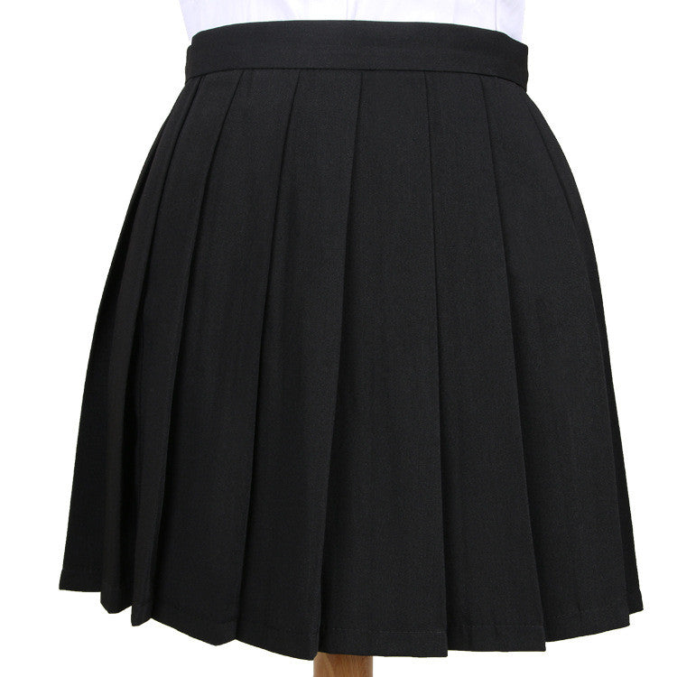 Japanese Pleated Skirt Macaron Solid Color Skirt