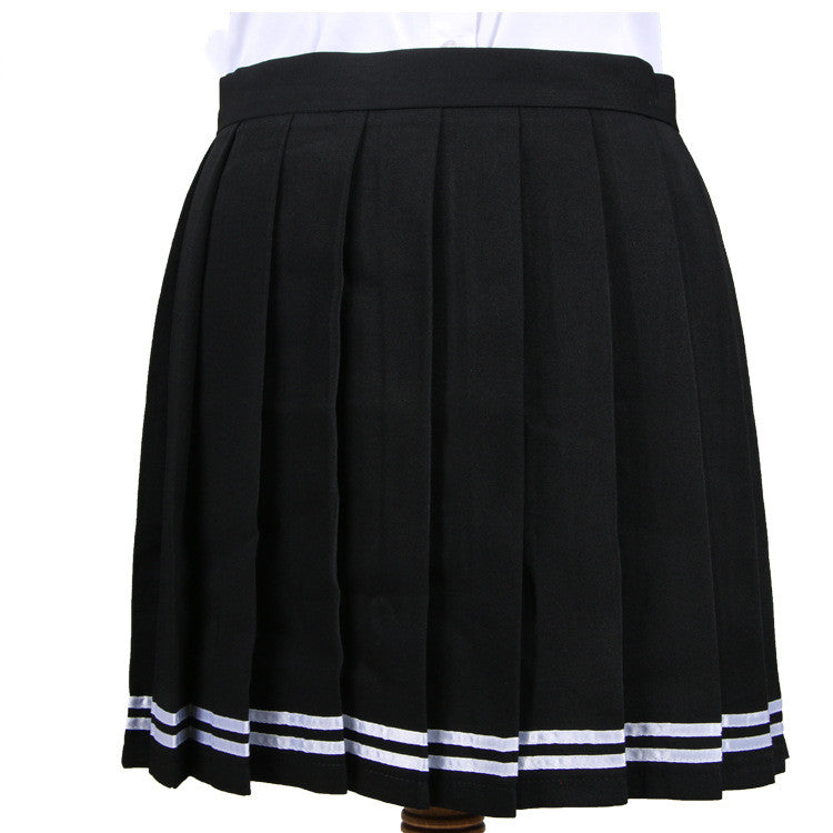 Japanese Pleated Skirt Macaron Solid Color Skirt