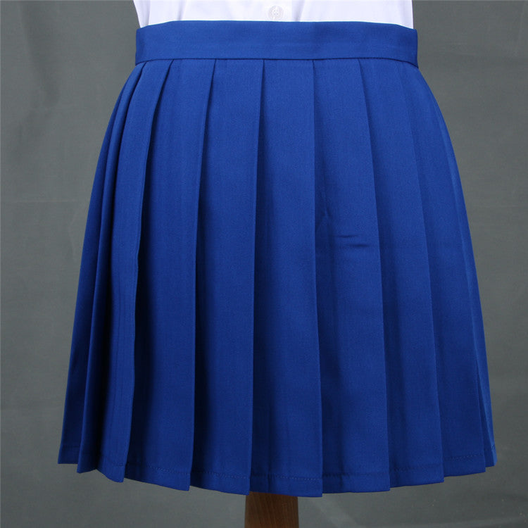 Japanese Pleated Skirt Macaron Solid Color Skirt