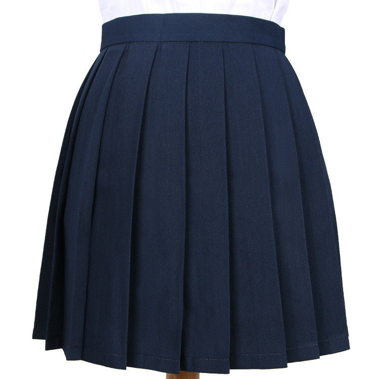 Japanese Pleated Skirt Macaron Solid Color Skirt