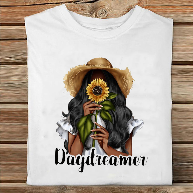 Ladies Summer Fashion Casual Cute Cartoon Print Short Sleeve