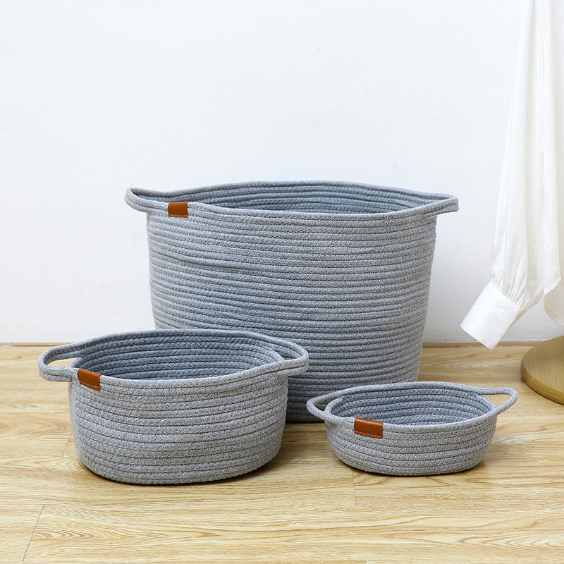 Nordic Minimalist Cotton Rope Desktop Storage Basket