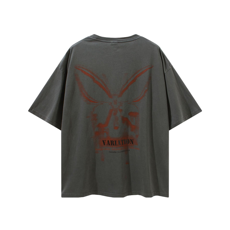 Loose Washed Tide Brand Couple Short-sleeved T-shirt