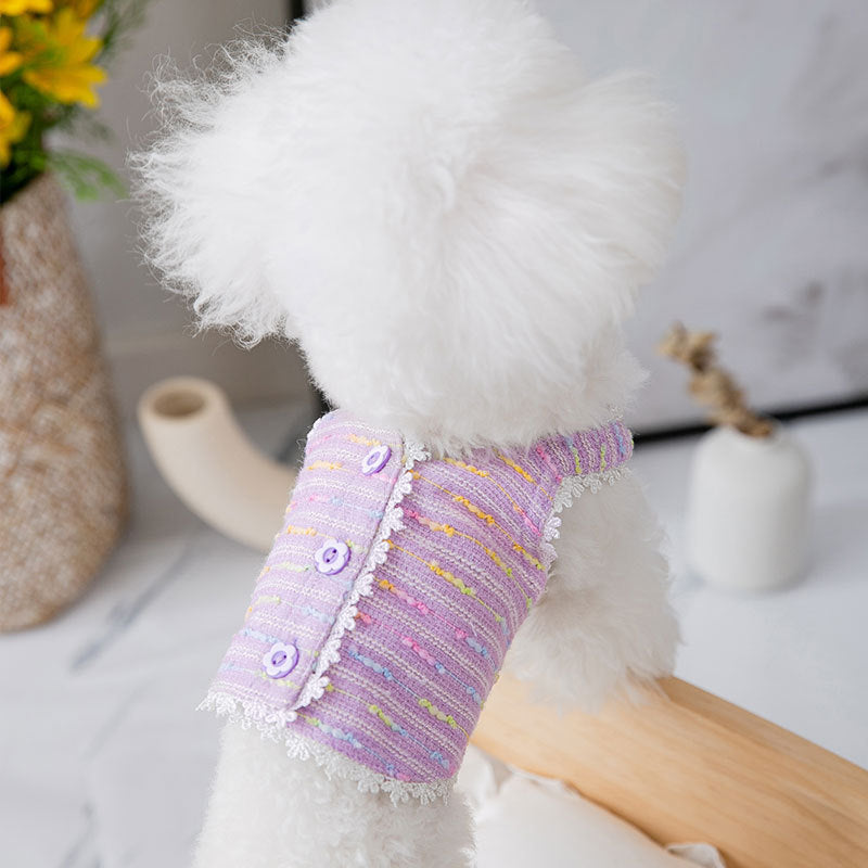 Cute Color Small Fragrance Pet Spring Vest Clothing