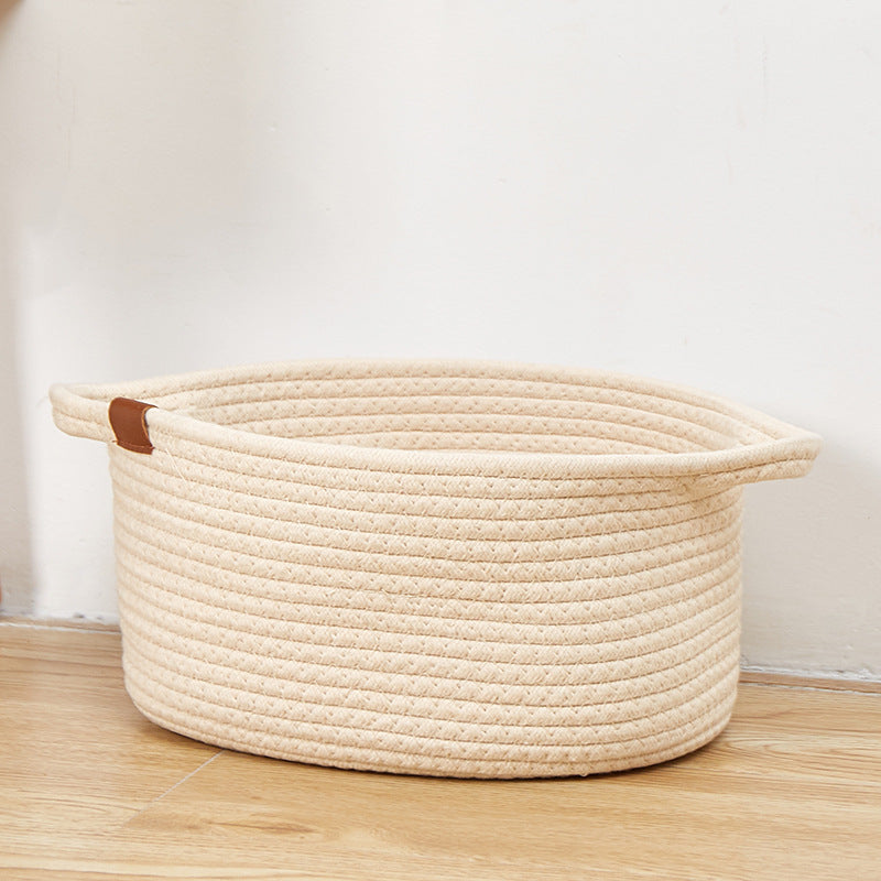 Nordic Minimalist Cotton Rope Desktop Storage Basket