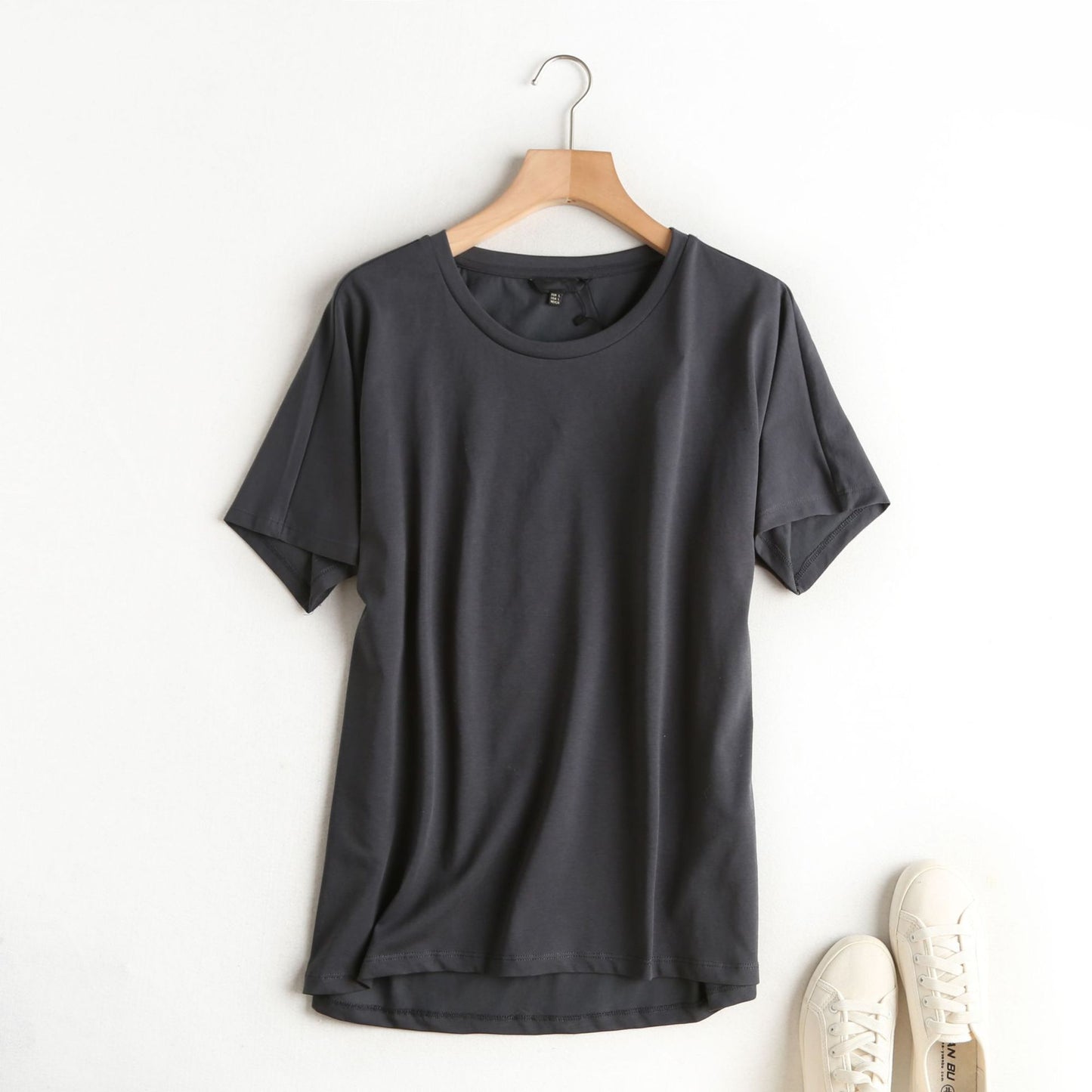 Women's Solid Loose Edition Thin Short Sleeve T-shirt