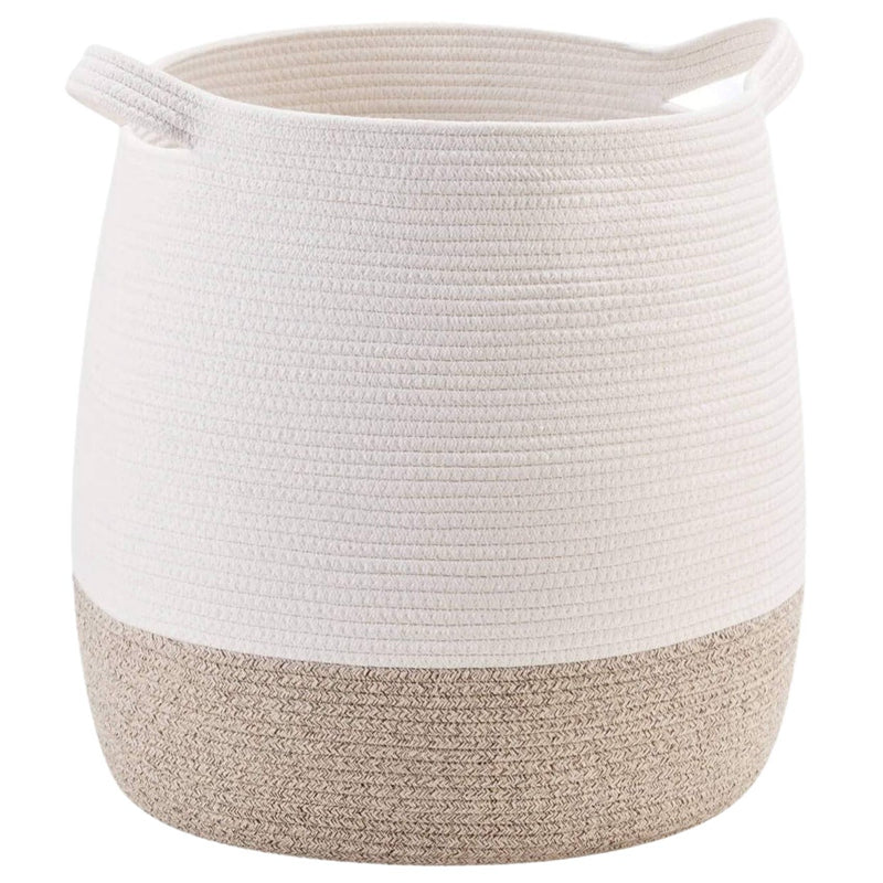 Japanese Style Cotton Rope Woven Round Sundries Storage Basket