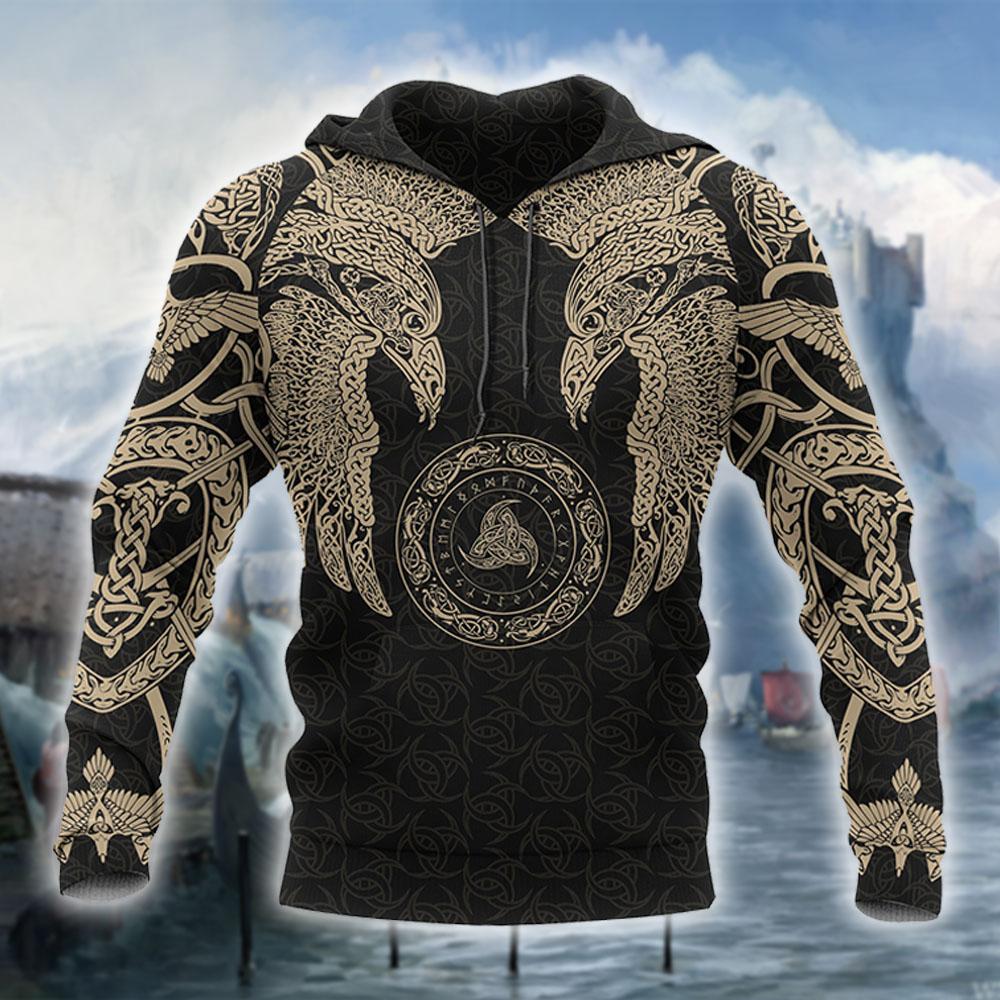 Printed hooded sweater