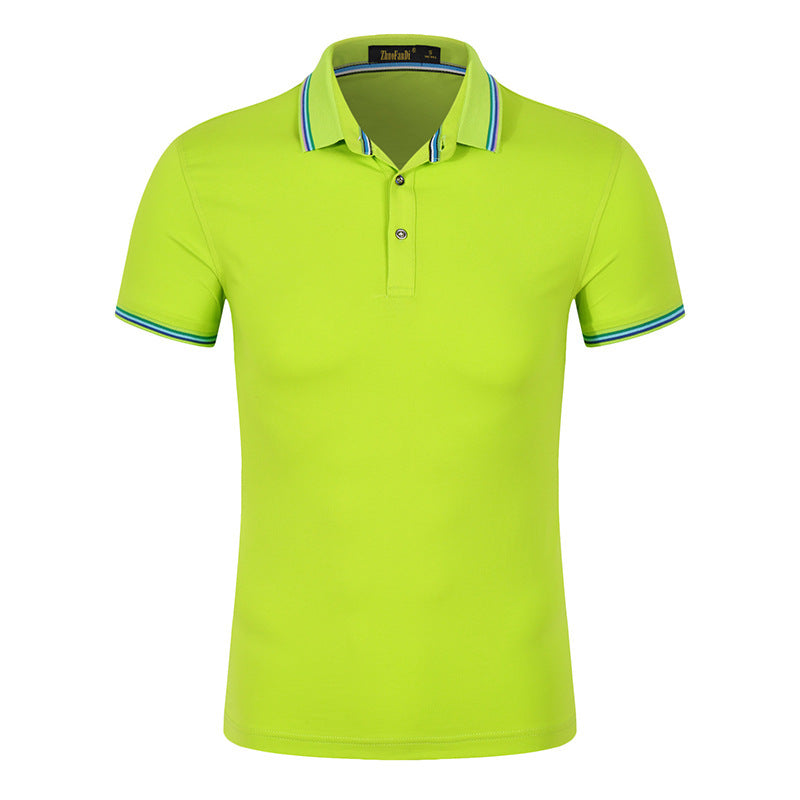 Lapel Ice Porcelain Solid Color Men's Polo Shirt Short Sleeves