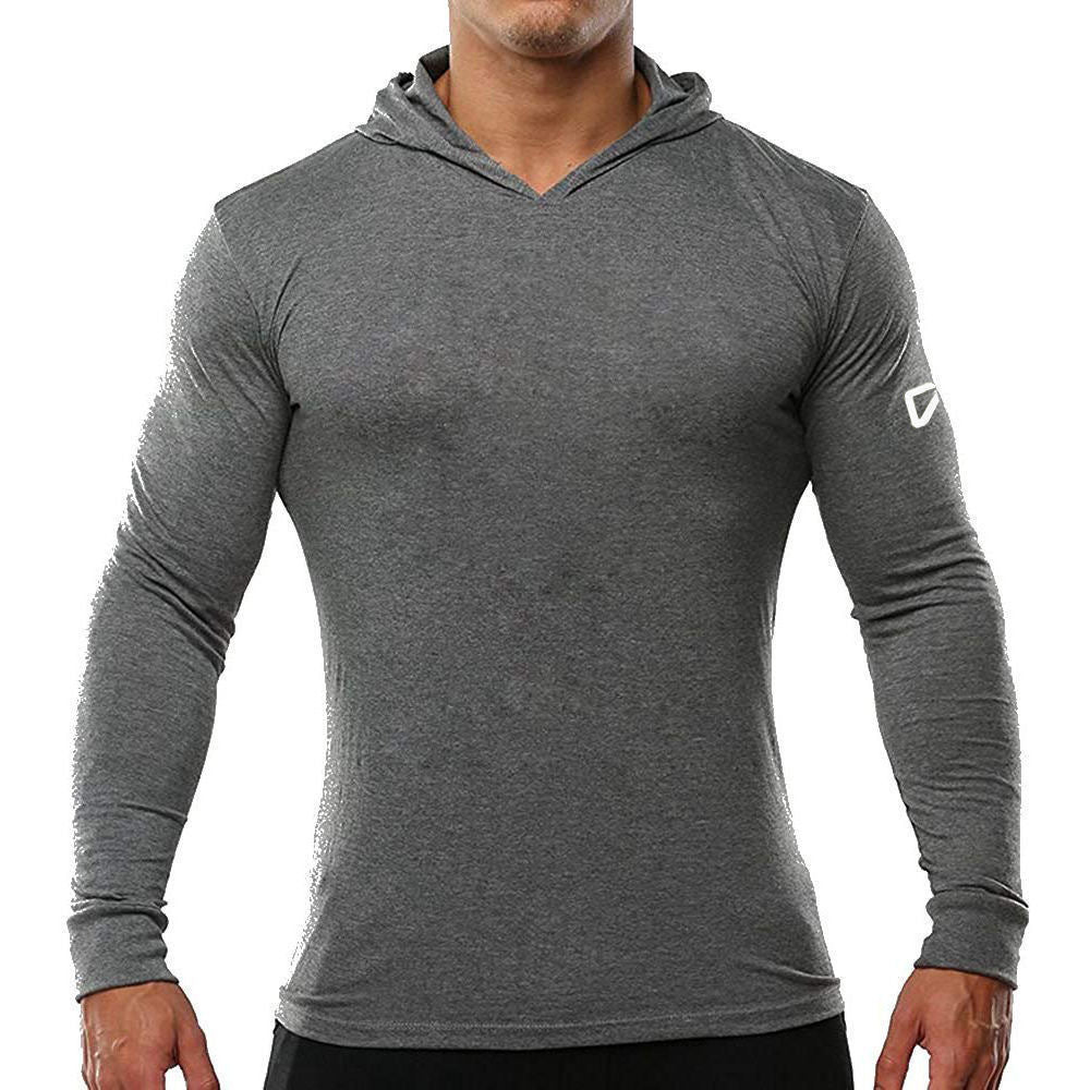 Sports Long-sleeved Men's Hooded Sweater Fitness Quick-drying