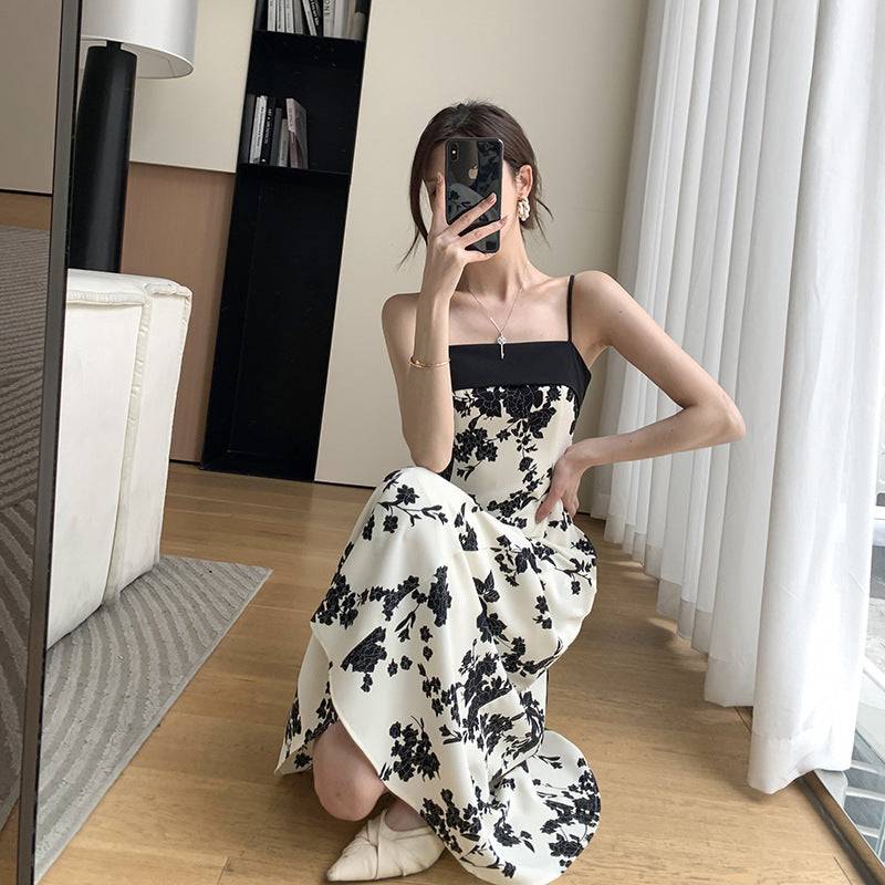 Spaghetti Strap Floral Print Maxi Dress