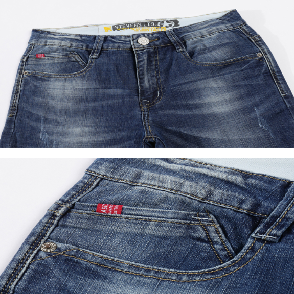 Thin Summer Straight Slim Fit Blue Jeans