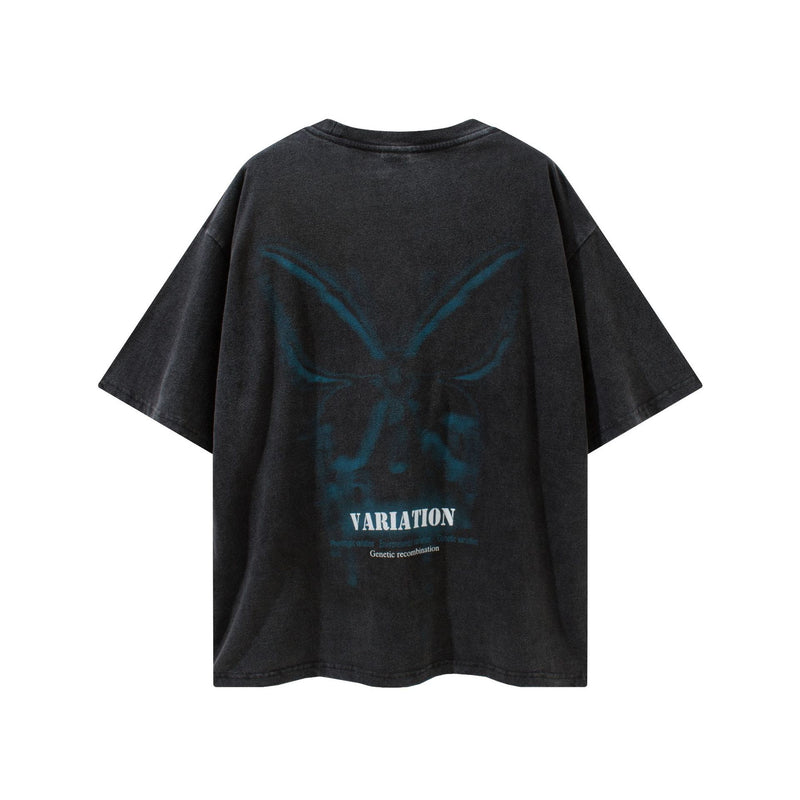 Loose Washed Tide Brand Couple Short-sleeved T-shirt