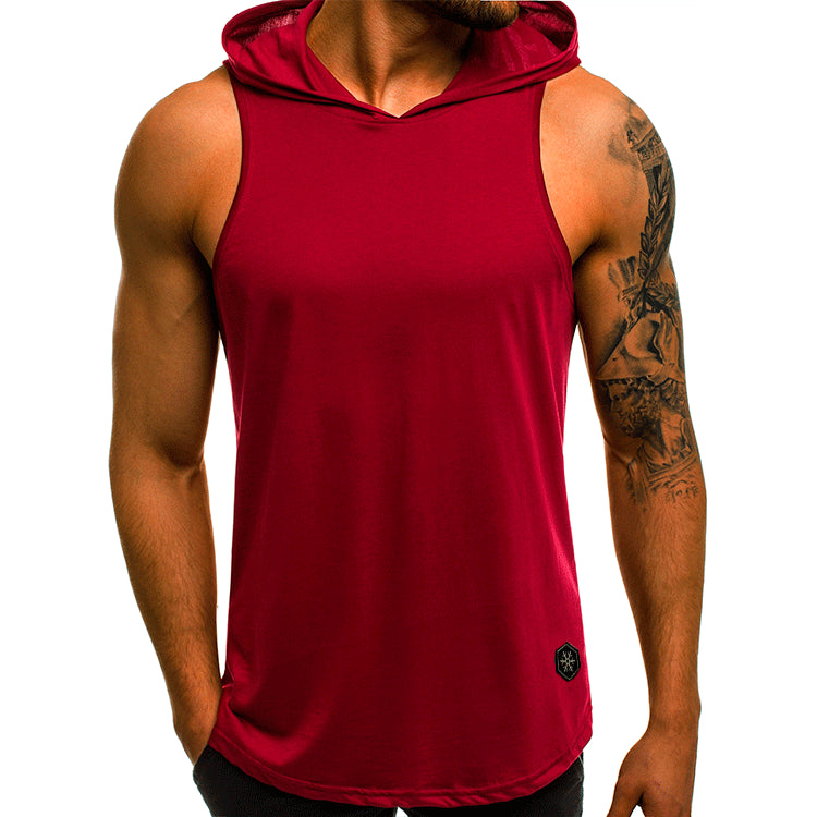 Solid color hooded vest