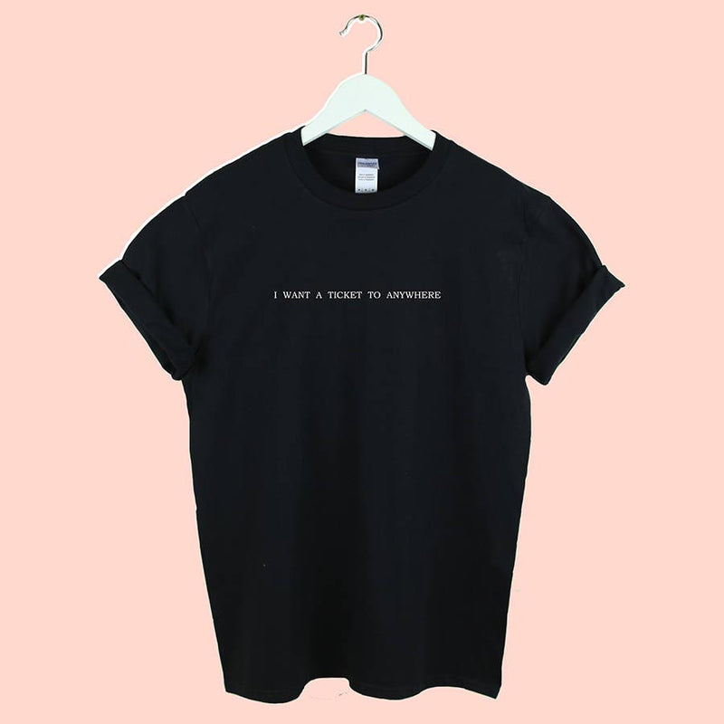Simple Printed Women's T-shirt Cotton Top