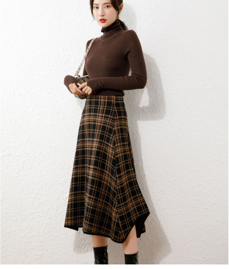 Knitted Skirt Autumn And Winter Mid Length